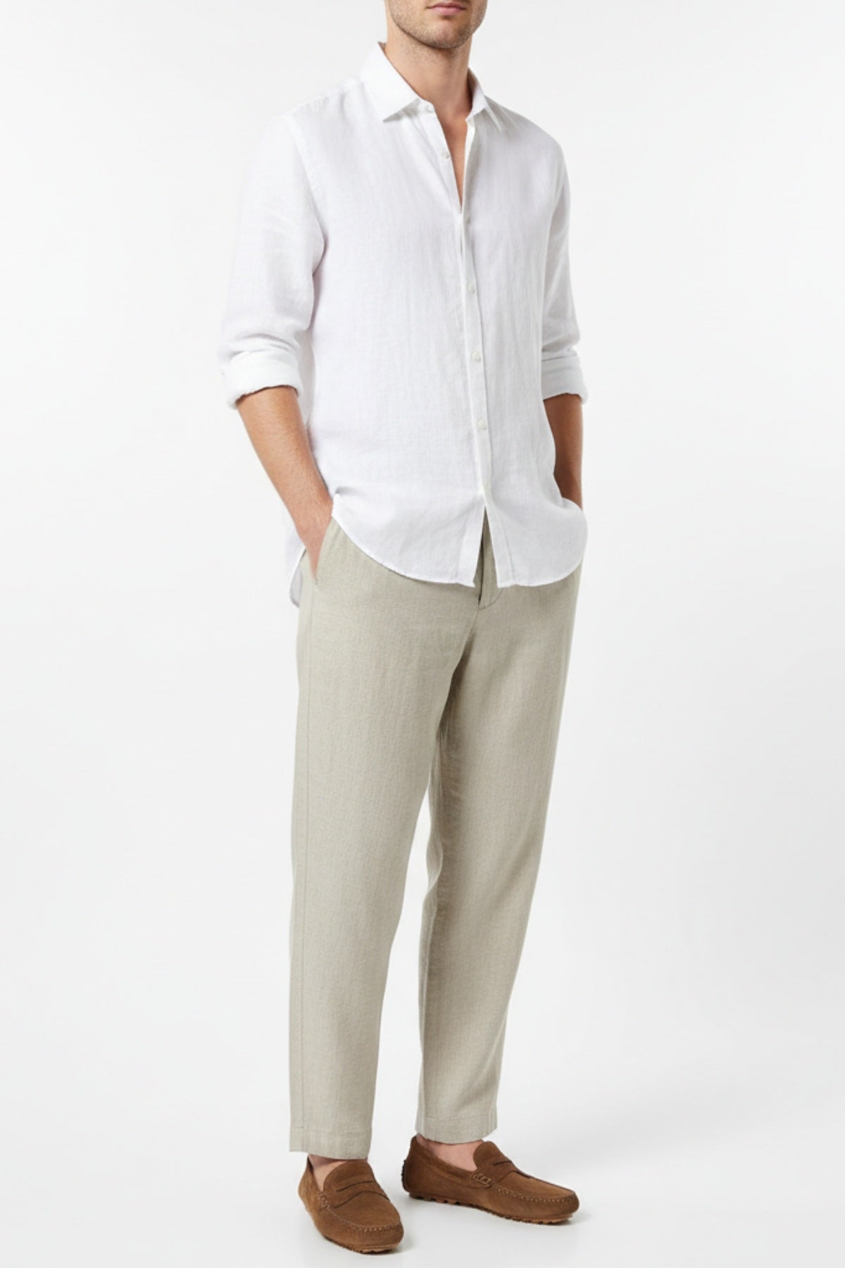 Premium White Italian Linen Shirt