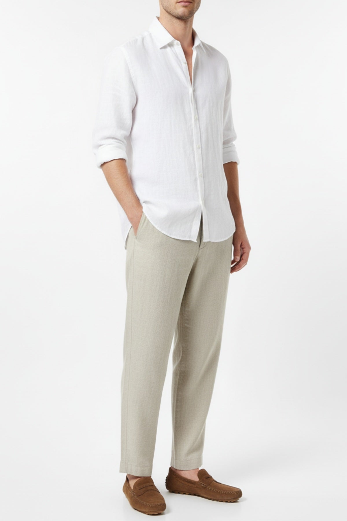 Premium White Italian Linen Shirt