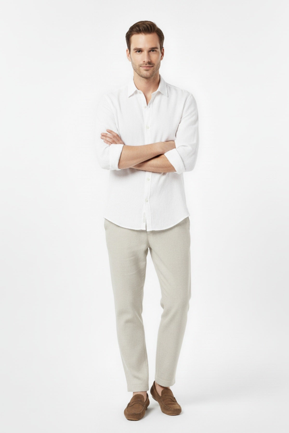 Premium White Italian Linen Shirt