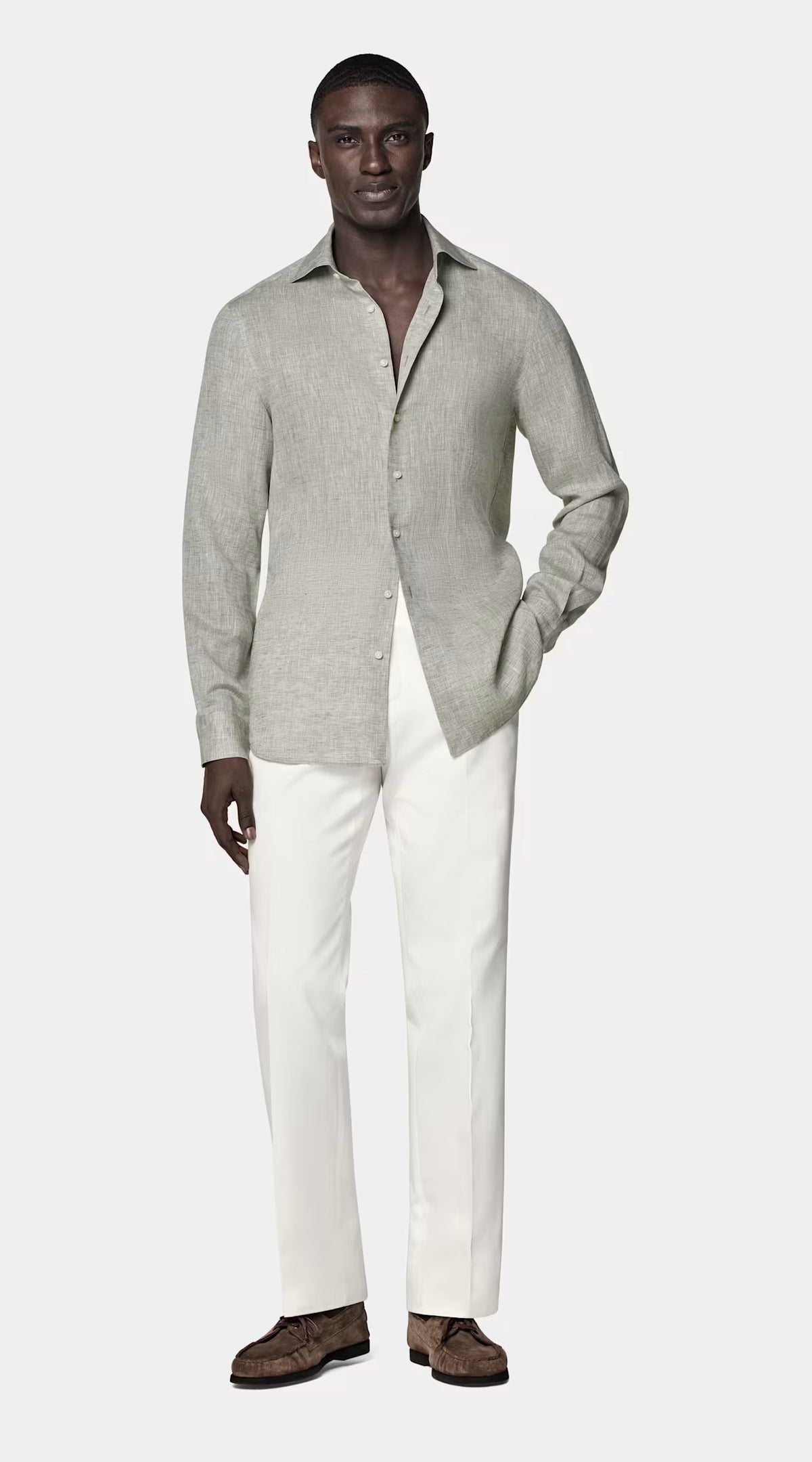 White Italian Linen Shirt